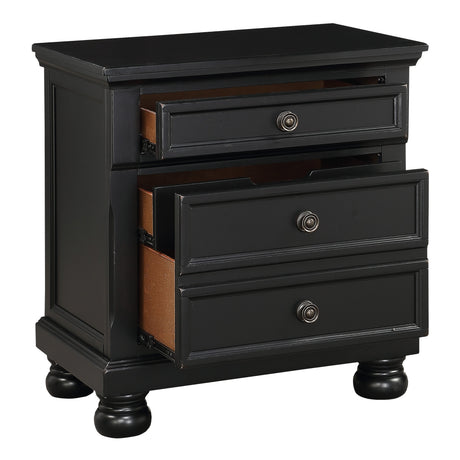 Laurelin Black Nightstand from Homelegance - Luna Furniture