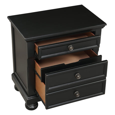 Laurelin Black Nightstand from Homelegance - Luna Furniture