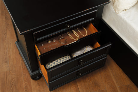 Laurelin Black Nightstand from Homelegance - Luna Furniture