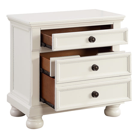 Laurelin White Nightstand from Homelegance - Luna Furniture