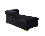 Lauren Black Velvet Double Chaise Sectional from Nova Furniture - Luna Furniture