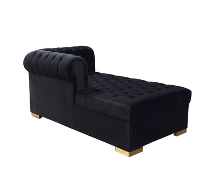 Lauren Black Velvet Double Chaise Sectional from Nova Furniture - Luna Furniture