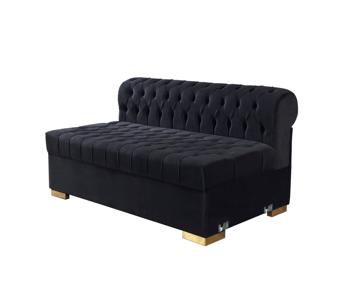 Lauren Black Velvet Double Chaise Sectional from Nova Furniture - Luna Furniture