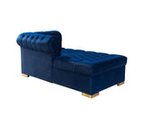 Lauren Blue Velvet Double Chaise Sectional from Nova Furniture - Luna Furniture