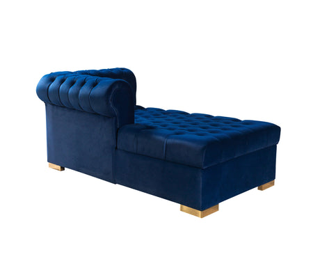 Lauren Blue Velvet Double Chaise Sectional from Nova Furniture - Luna Furniture