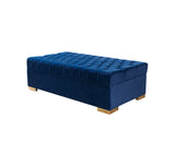 Lauren Blue Velvet Double Chaise Sectional from Nova Furniture - Luna Furniture