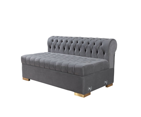 Lauren Gray Velvet Double Chaise Sectional from Nova Furniture - Luna Furniture