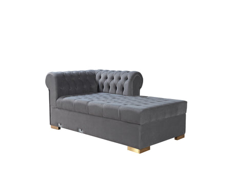 Lauren Gray Velvet Double Chaise Sectional from Nova Furniture - Luna Furniture