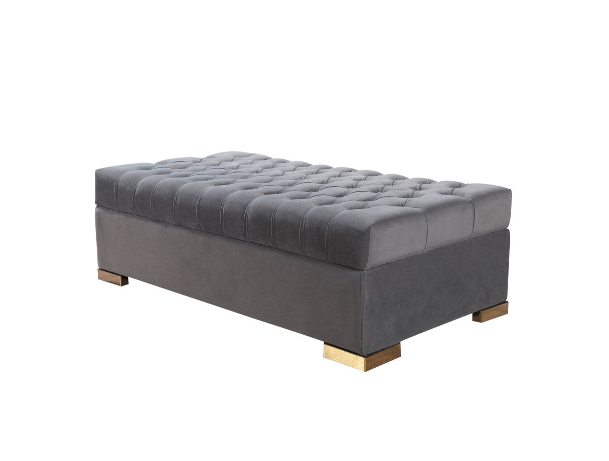 Lauren Gray Velvet Double Chaise Sectional from Nova Furniture - Luna Furniture