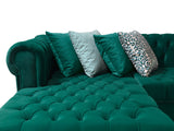 Lauren Green Velvet Double Chaise Sectional from Nova Furniture - Luna Furniture
