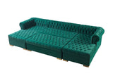 Lauren Green Velvet Double Chaise Sectional from Nova Furniture - Luna Furniture