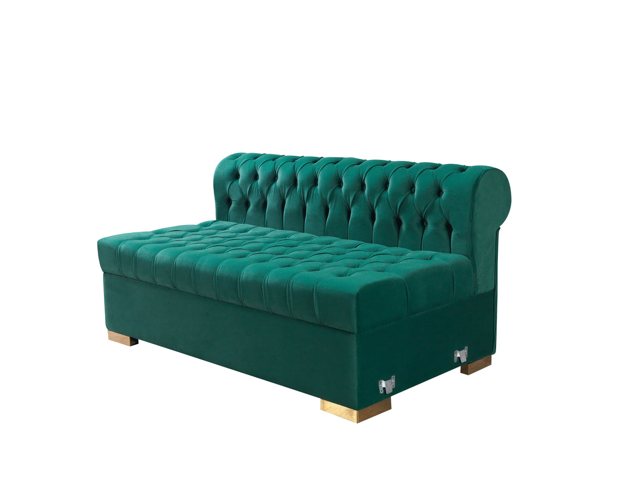 Lauren Green Velvet Double Chaise Sectional from Nova Furniture - Luna Furniture
