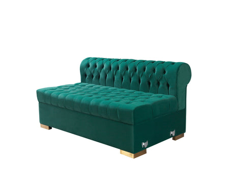 Lauren Green Velvet Double Chaise Sectional from Nova Furniture - Luna Furniture