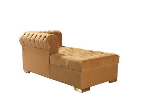Lauren Mustard Velvet Double Chaise Sectional from Nova Furniture - Luna Furniture