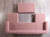Lauren Pink Velvet Double Chaise Sectional from Nova Furniture - Luna Furniture