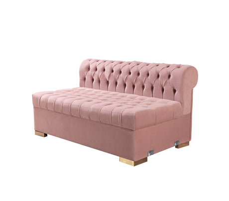 Lauren Pink Velvet Double Chaise Sectional from Nova Furniture - Luna Furniture