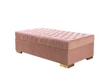 Lauren Pink Velvet Double Chaise Sectional from Nova Furniture - Luna Furniture