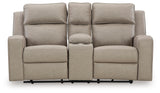 Lavenhorne Pebble Reclining Loveseat with Console from Ashley - Luna Furniture