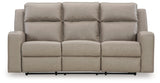 Lavenhorne Pebble Reclining Sofa with Drop Down Table from Ashley - Luna Furniture