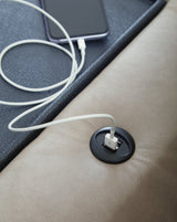 Lavenhorne Pebble Reclining Sofa with Drop Down Table from Ashley - Luna Furniture