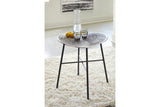 Laverford Chrome/Black End Table from Ashley - Luna Furniture