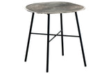 Laverford Chrome/Black End Table from Ashley - Luna Furniture