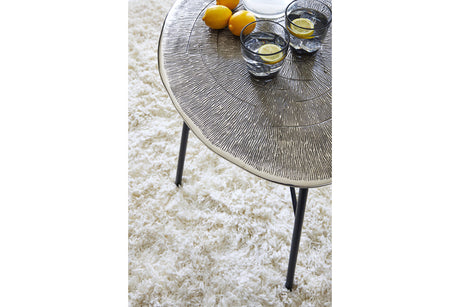 Laverford Chrome/Black End Table from Ashley Furniture - Luna Furniture