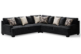 Lavernett Charcoal 3-Piece Sectional from Ashley - Luna Furniture