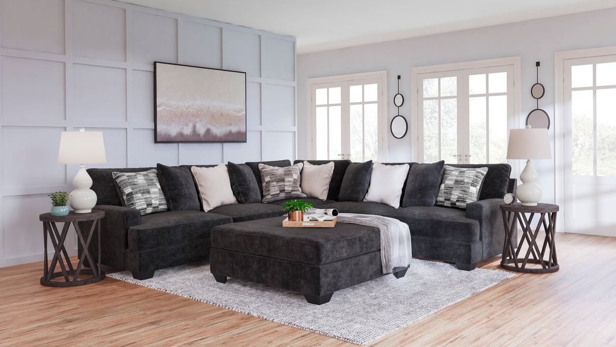 Lavernett Charcoal 3-Piece Sectional from Ashley - Luna Furniture