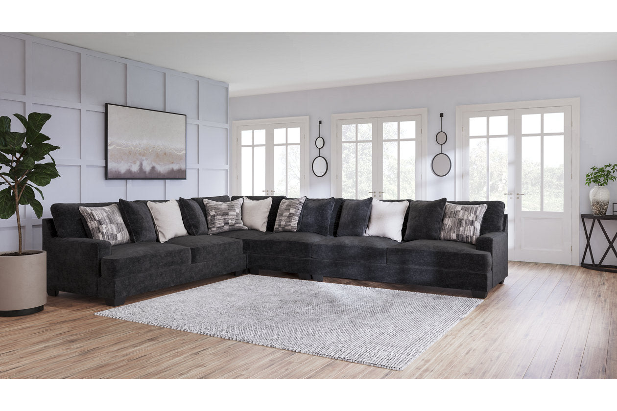 Lavernett Charcoal 4-Piece Sectional from Ashley - Luna Furniture