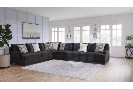 Lavernett Charcoal 4-Piece Sectional from Ashley - Luna Furniture