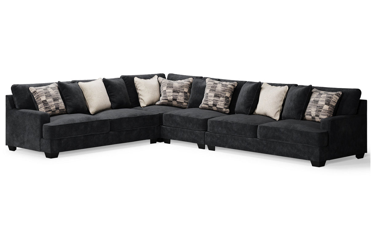 Lavernett Charcoal 4-Piece Sectional from Ashley - Luna Furniture