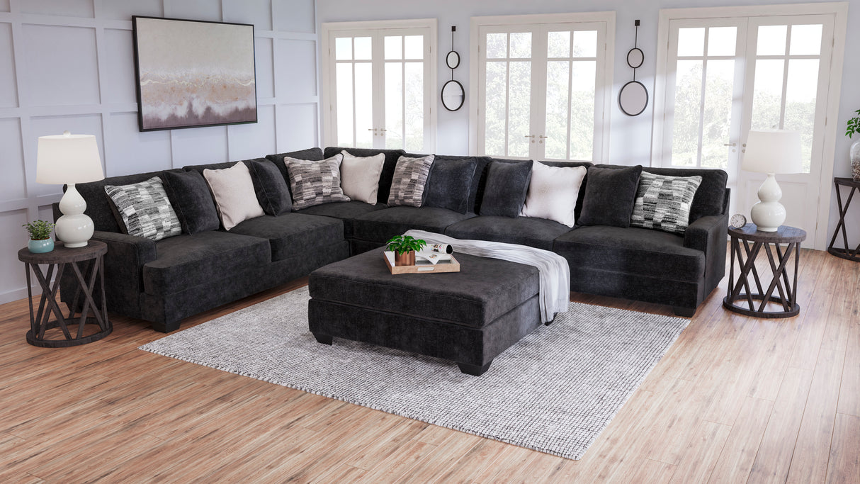 Lavernett Charcoal 4-Piece Sectional from Ashley - Luna Furniture