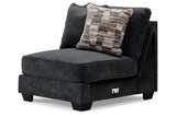 Lavernett Charcoal Armless Chair from Ashley Furniture - Luna Furniture