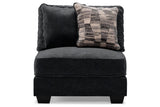Lavernett Charcoal Armless Chair from Ashley Furniture - Luna Furniture