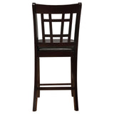 Lavon Black and Espresso Upholstered Counter Height Stools, Set of 2 from Coaster - Luna Furniture