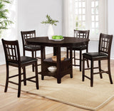 Lavon Espresso and Black Counter Height Dining Set from Coaster - Luna Furniture