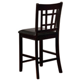 Lavon Espresso and Black Counter Height Dining Set from Coaster - Luna Furniture