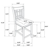 Lavon Espresso and Black Counter Height Dining Set from Coaster - Luna Furniture