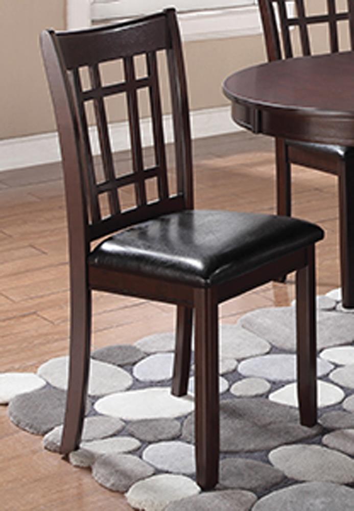 Lavon Espresso and Black Padded Dining Side Chairs, Set of 2 from Coaster - Luna Furniture