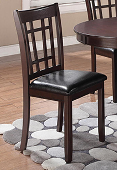Lavon Espresso and Black Padded Dining Side Chairs, Set of 2 from Coaster - Luna Furniture