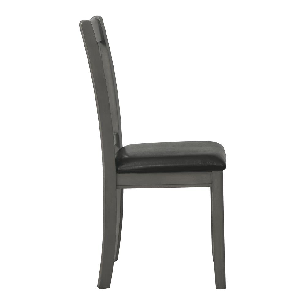Lavon Espresso and Medium Gray Padded Dining Side Chairs, Set of 2 from Coaster - Luna Furniture