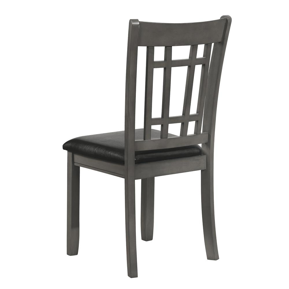 Lavon Espresso and Medium Gray Padded Dining Side Chairs, Set of 2 from Coaster - Luna Furniture