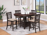 Lavon Light Chestnut and Espresso 5-Piece Counter Height Dining Set from Coaster - Luna Furniture
