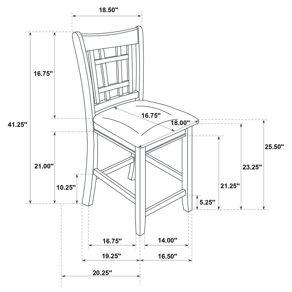 Lavon Light Chestnut and Espresso 5-Piece Counter Height Dining Set from Coaster - Luna Furniture