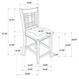 Lavon Light Chestnut and Espresso 5-Piece Counter Height Dining Set from Coaster - Luna Furniture