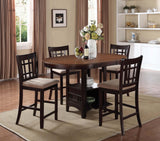 Lavon Tan and Espresso Lattice Back Counter Stools, Set of 2 from Coaster - Luna Furniture