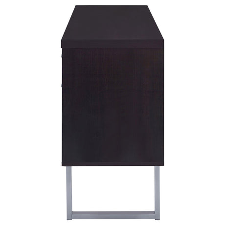 Lawtey Cappuccino 5-Drawer Credenza with Adjustable Shelf from Coaster - Luna Furniture