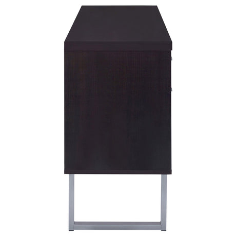 Lawtey Cappuccino 5-Drawer Credenza with Adjustable Shelf from Coaster - Luna Furniture