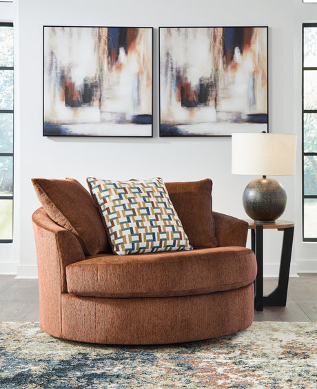 Laylabrook Spice Oversized Swivel Accent Chair from Ashley - Luna Furniture